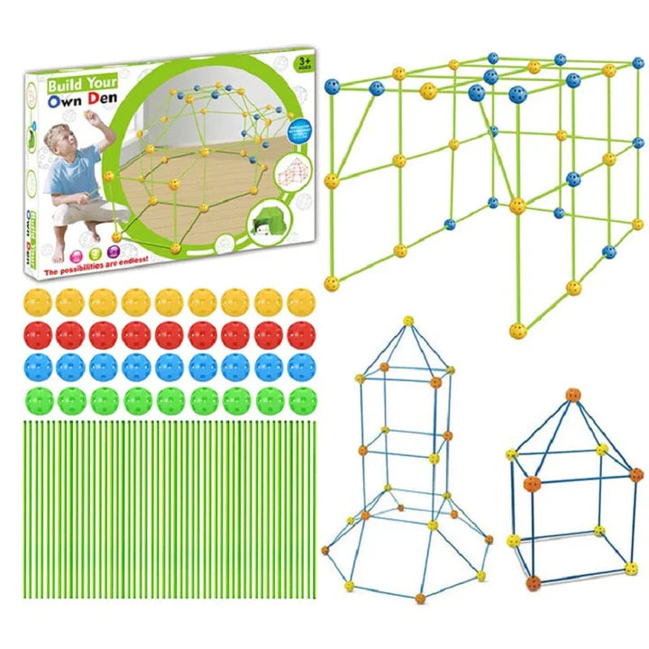 NEOBEYRUT Building Kit Fortress (87-Pieces + Cover)